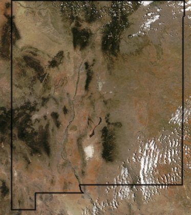 Aqua spacecraft image of New Mexico