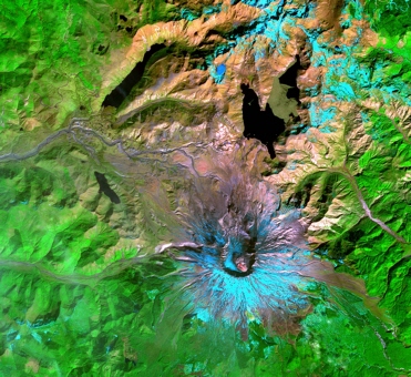 Terra satellite ASTER instrument view of Mount St. Helens