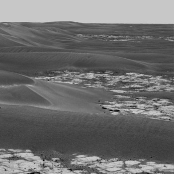Photo of martian sand drifts from the Mars Exploration Rover Opportunity