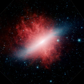 Spitzer Space Telescope infrared image of the galaxy M82