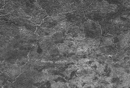 Cassini spacecraft radar image of Titan