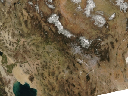 Aqua satellite image of the American Southwest