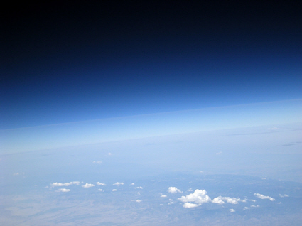 High altitude balloon image from the edge of space