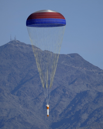 Ares booster parachute