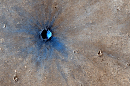 HiRISE image of fresh martian crater
