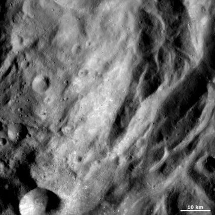 Dawn spacecraft image of asteroid Vesta