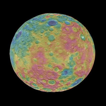 Topographic map of Ceres