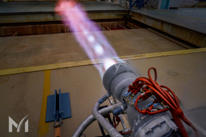 Liquid methane rocket engine test
