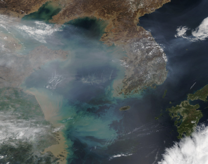 Air pollution Yellow Sea