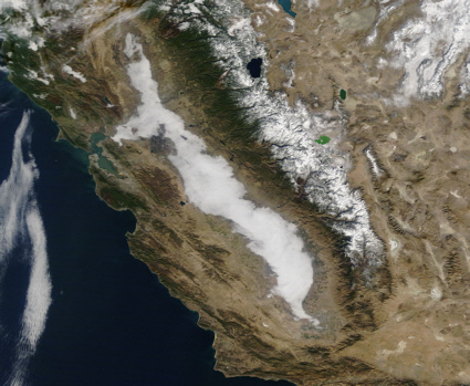 California Tule Fog from space