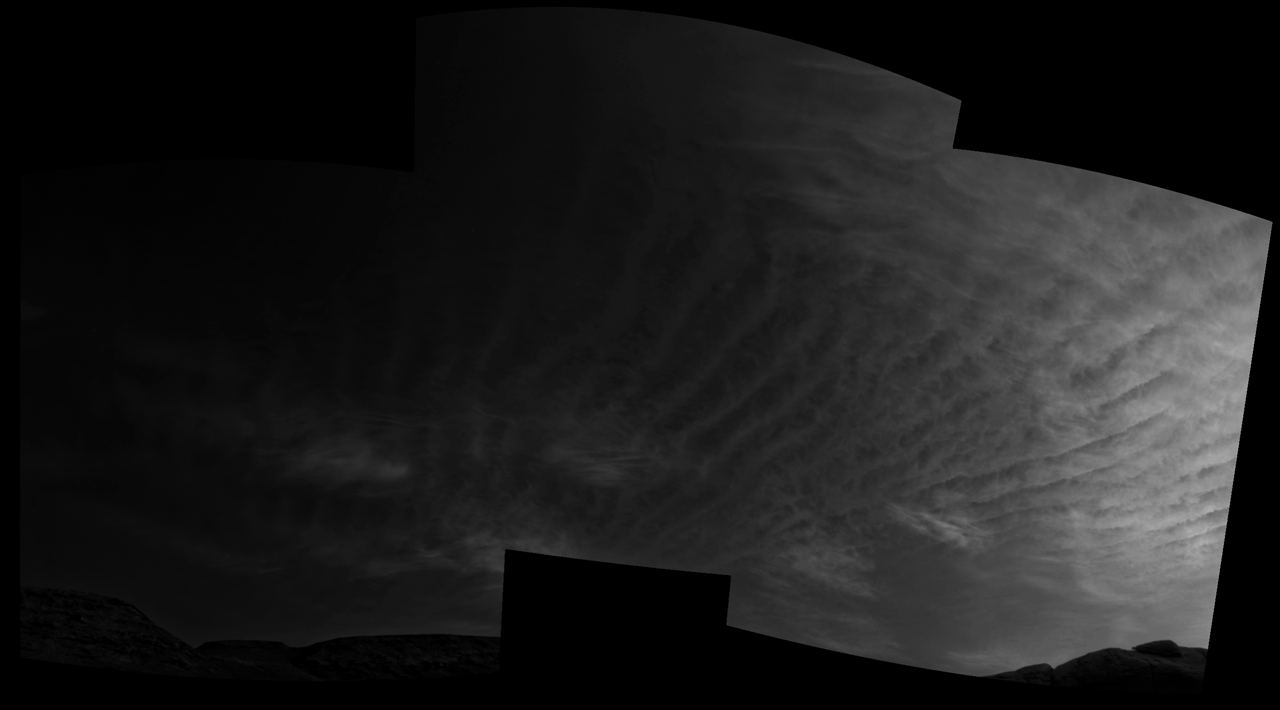 High-altitude clouds on Mars
