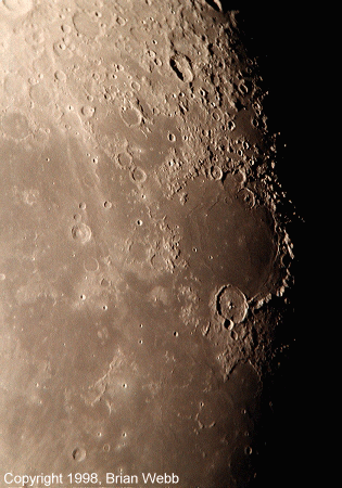 Moon photo showing Mare Humorum and the crater Gassendi