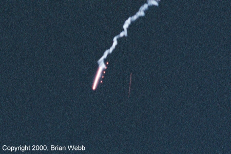 Photo of a MSLS missile jettisoned first stage