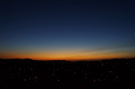 Photograph of evening twilight