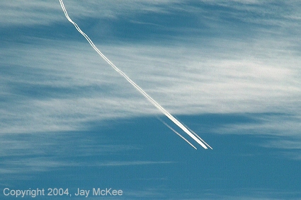 The B-52 / X-43A and chase planes head for the launch point